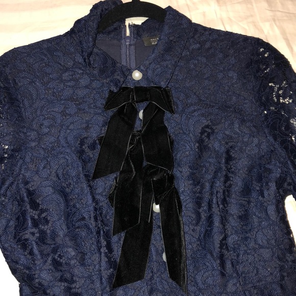 Halogen x Atlantic-Pacific Bow Lace Midi Dress - Picture 10 of 11